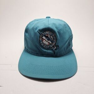 VINTAGE Florida Marlins Hat Cap Snap Back Mens Teal MLB Baseball 90s
